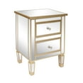 thumbnail image 6 of Zimtown Mirrored Nightstand 2 Drawer Modern Mirror End Table,Bedside Table for Bedroom, Living Room, Silver Frame with Gold
Borders, 6 of 9