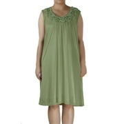 EZI Womens Nightgowns48 Satin Silk Sleeveless Lingerie Nightgown