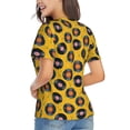 thumbnail image 3 of Fuzoiu Retro Vinyl Records Print Women's Classic V-Neck T-Shirt, Short Sleeve V Neck Tees for Casual Everyday Wear,Casual Fit Tee,Summer Fashion Tops-Small, 3 of 5