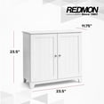 thumbnail image 3 of Redmon Double Door Freestanding Floor Cabinet, Modern Wooden Furniture, White, 3 of 7