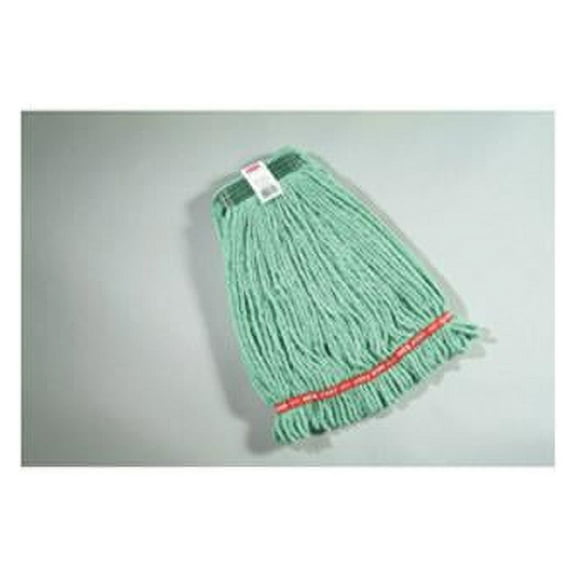 Rubbermaid Commercial Products RC  Web Foot Shrinkless Wet Mop - Green - Medium