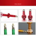 thumbnail image 5 of Pack of 2 Tubeless Stem Multicolored Great Sealing Aluminum Alloy Metal Nozzle Handy Installation Cycling Accessories Tire Valve Purple, 5 of 10