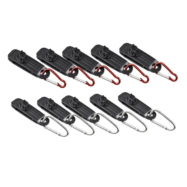 10 piezas Durable Lona Clips Toldos Toldo Lona Carpa Snaps Abrazaderas Camping con mosquetones Zulema Clips de lona para carpa