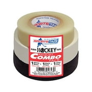 Hockey Tape Combo Pack - One Black Tape, One White Tape and One Clear Hockey Tape - Made in North America Specifically for Hockey