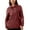 Burgundy, variant on SWSMCLT Women's Faux Leather Jacket Vintage Collared Full Zip Biker Jacket Motorcycle Jackets Loose Fit Chunky Long Sleeve Soft Fashion Beige 12