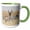Green/White, variant on 3drose, Pronghorn Antelope Buck, 11oz Two-tone Green Mug
