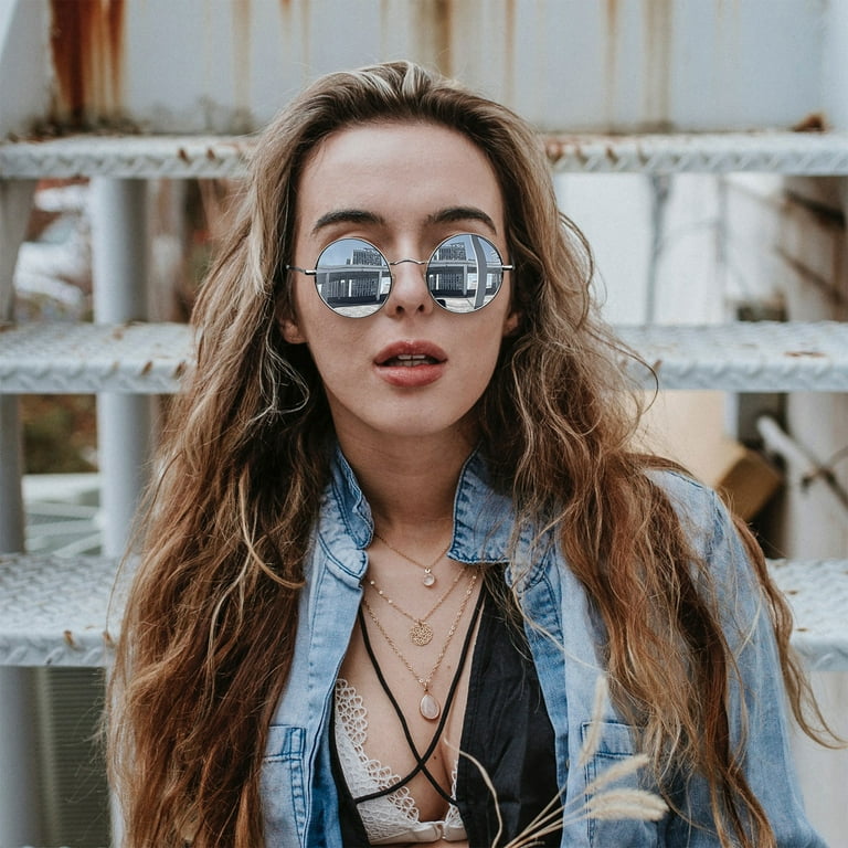Joopin Retro Round Sunglasses, Polarized, UV400 Protection  display picture 2