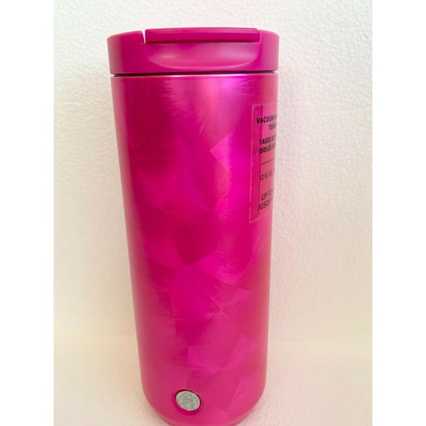 STARBUCKS 2021 Holiday Hot Pink Stainless Steel Vacuum-Insulated Tumbler 12  oz Hot Cold Coffee Travel Mug Cup