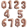 thumbnail image 3 of Globos de aluminio con forma de número digital de plata y oro rosa de gran tamaño de 16/32/40 pulgadas para decoración de fiestas de cumpleaños de adultos y niños, 3 of 5