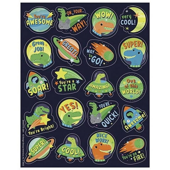 Eureka EU-650331 Dinosaur Breath Scent Sticker, Pack of 8