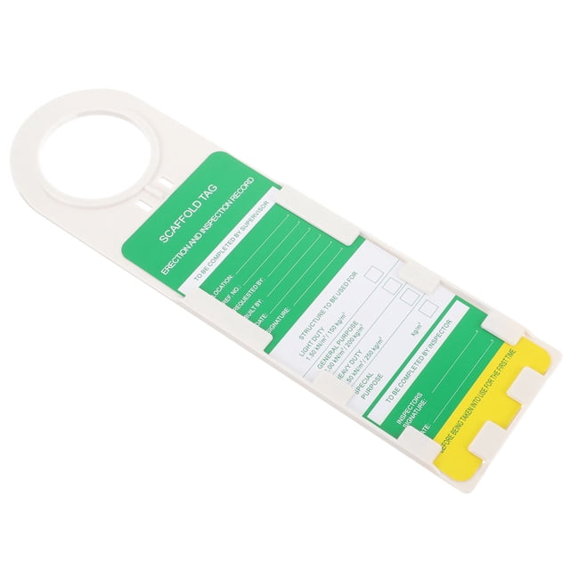 OULII Ensemble d'Étiquettes d'Échafaudage en PVC Durable, Supports d'Étiquettes d'Échafaudage pour Usines et Entrepôts