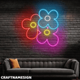 thumbnail image 2 of Craftnamesign Aloha Flower Neon Light Decor, Florist Shop LED Wall Sign, 2 of 5