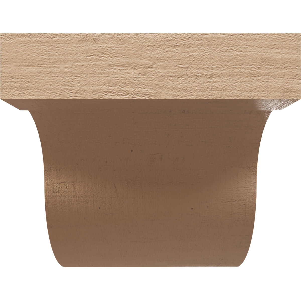 9"W x 18"D x 9"H Wide Del Monte Rough Cedar Woodgrain TimberThane Corbel, Primed Tan