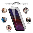 thumbnail image 3 of . 4 Piezas Mica Privacidad Cristal Templado Para iPhone, 3 of 8