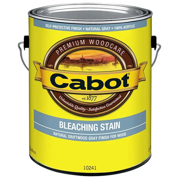 4-Pack of 1 gal Cabot 10241 Natural Driftwood Gray Bleaching Stain 100% Acrylic Finish for Wood