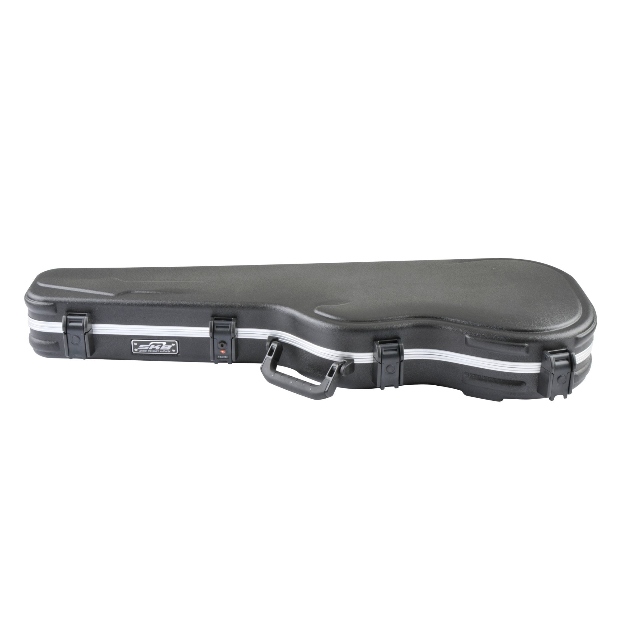 SKB Cases Shaped Standard Electric Guitar Hardshell Case with TSA Latch, Over-Molded Handle, and Oversized Compartment for Stratocaster and Telecaster Right-Handed Guitars