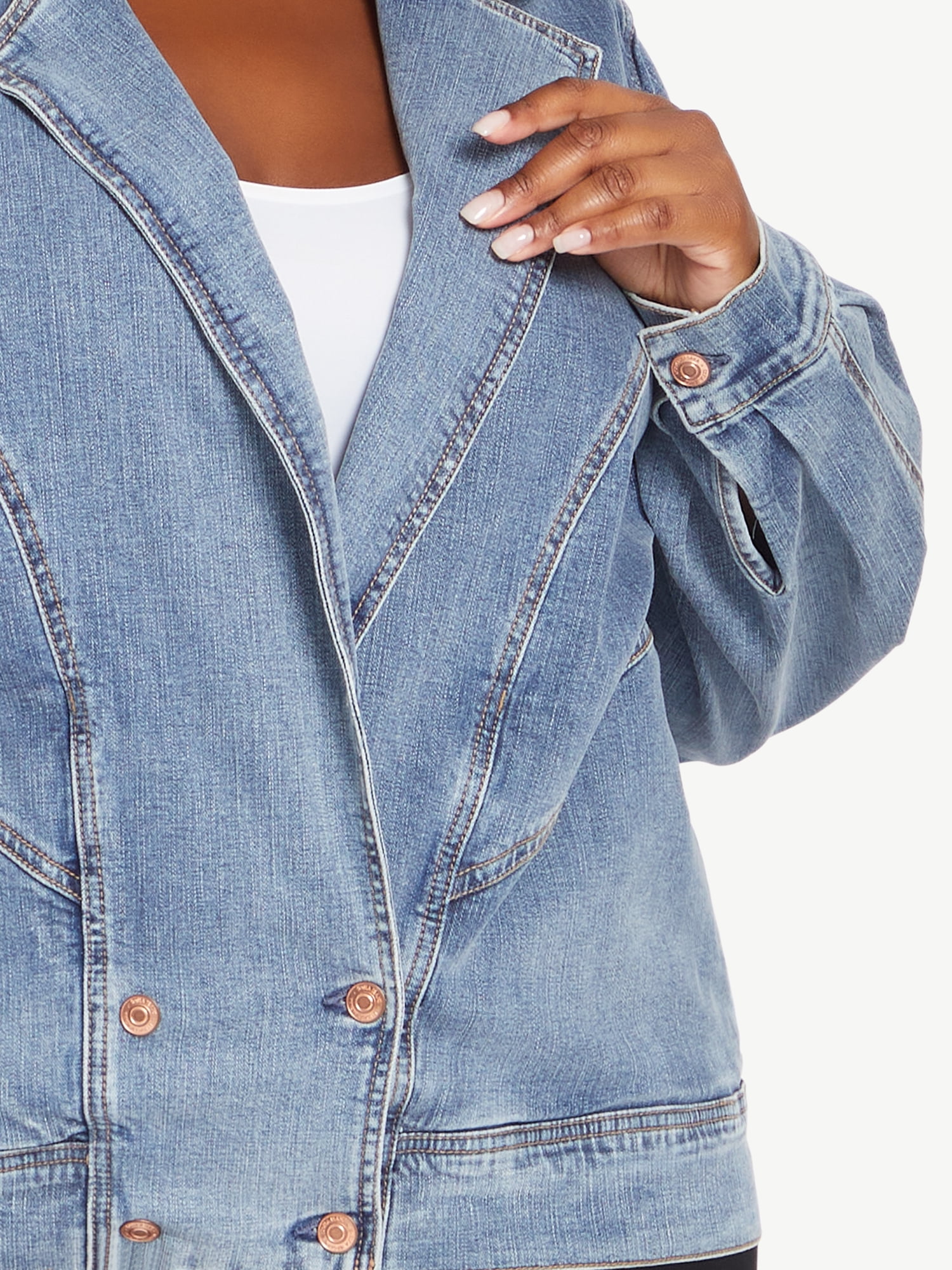 Sofia Jeans by Sofia Vergara Women's 90s Denim Fashion Jackets, 1X-3X