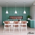 thumbnail image 3 of Hunter - Bluff View 1-light Fresh White, Medium Size Pendant Light, Dimmable, Casual Style, Bell Shaped, for Bedrooms, Dining, Living Rooms - 19219, 3 of 8
