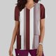 thumbnail image 2 of Vestido Corto para las Mujeres con Cuello en V Imprimir Manga Corta Bolsillo Enfermera Top, Poliéster Ligero para el Hogar Diario Y Desgaste Casual, 2 of 9