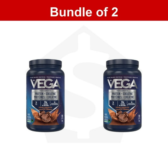Lot de 2 - Protéine Véga + Créatine CA Chocolat (918 g) 18 Portions (Lot de 1)