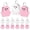 White, Pink, variant on Sweetude 10 Pcs Halloween Ghost Paper Gift Bags Party Favor Bags with Handle for Trick-or-treat Candy Goodie Pastel for Halloween Spooky Birthday Holiday Party Supplies