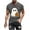 Dark Gray, variant on Halloween T-shirt for Men, Military Green Printed Round Neck Short Sleeve Cotton Blend Top, Casual Daily Wear, Soft Breathable Fabric, Tagless Comfort Fit
