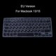 thumbnail image 1 of brillar Funda de piel de silicona para teclado ruso versión UE para Apple Macbook Air Pro 13 15, 1 of 4