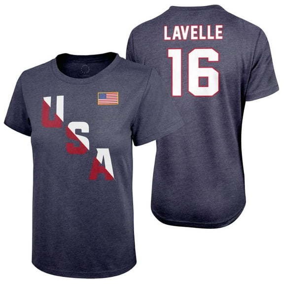 Icon Sports USWNT Player T Shirt Tee Official USA Flag USWNT Football Tee Top -Smal 09