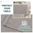 thumbnail image 5 of Turquoize FantasDecor Square Tablecloth, Linen Textured, Waterproof Spillproof Wrinkle-Free, Indoor/Outdoor(60" X 60",Heather Taupe), 5 of 7