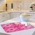 thumbnail image 6 of Kitchen Drying Mat 18x24In Drying Dish Mat Dish Drying Mats Kitchen Countertop Multi-Function Drain Drying Mat Kitchen Table Beautiful Pink Pattern, 6 of 8