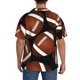 thumbnail image 3 of Fotbe Brown Football On Black Camisa Estampada de Manga Corta para Hombre, Casual de Verano, Estilo Playero, Sin Arrugas-Large, 3 of 5