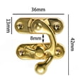 thumbnail image 2 of 25 Pcs Antique Latch Hook Buckle Right Angle Lock Vintage Cupboard Latch Buckle, 2 of 9