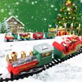 thumbnail image 3 of GOOHOCHY 1 Juego de Mini Tren Eléctrico Navideño de Juguete para el Hogar, Pequeño Tren de Simulación con Vía, 3 of 8