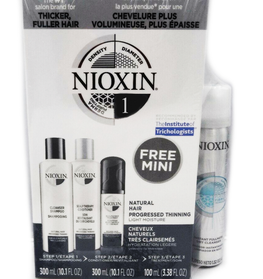 Nioxin Nioxin Hair Care System 1 4PC Kit (Shampoo 300ml, Conditioner