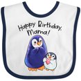 thumbnail image 3 of Inktastic Happy Birthday, Mama Cute Penguins Boys or Girls Baby Bib, 3 of 4