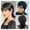 Black, variant on Trendy Black Short Mullet Bob Wig with Bangs - Fluffy Layered Curly Synthetic Hair for Everyday, Party, and Cosplay
