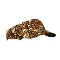 thumbnail image 2 of ZNDUO Sun Visor Hat,Sports Sun Visor Hats Polyester Twill Ball Adjustable Sun Caps for Men Women-Autumn Brown Abstract Mosaic Pattern, 2 of 8
