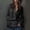 Black womens fall winter tops a1, variant on Women's Fall Winter V Neck Long Sleeve Ruffle Zip Open Front Blouse Casual Solid Basic Tunic Tops for Women Trendy Cute Comfy Business Work Clothes, Black 2XL