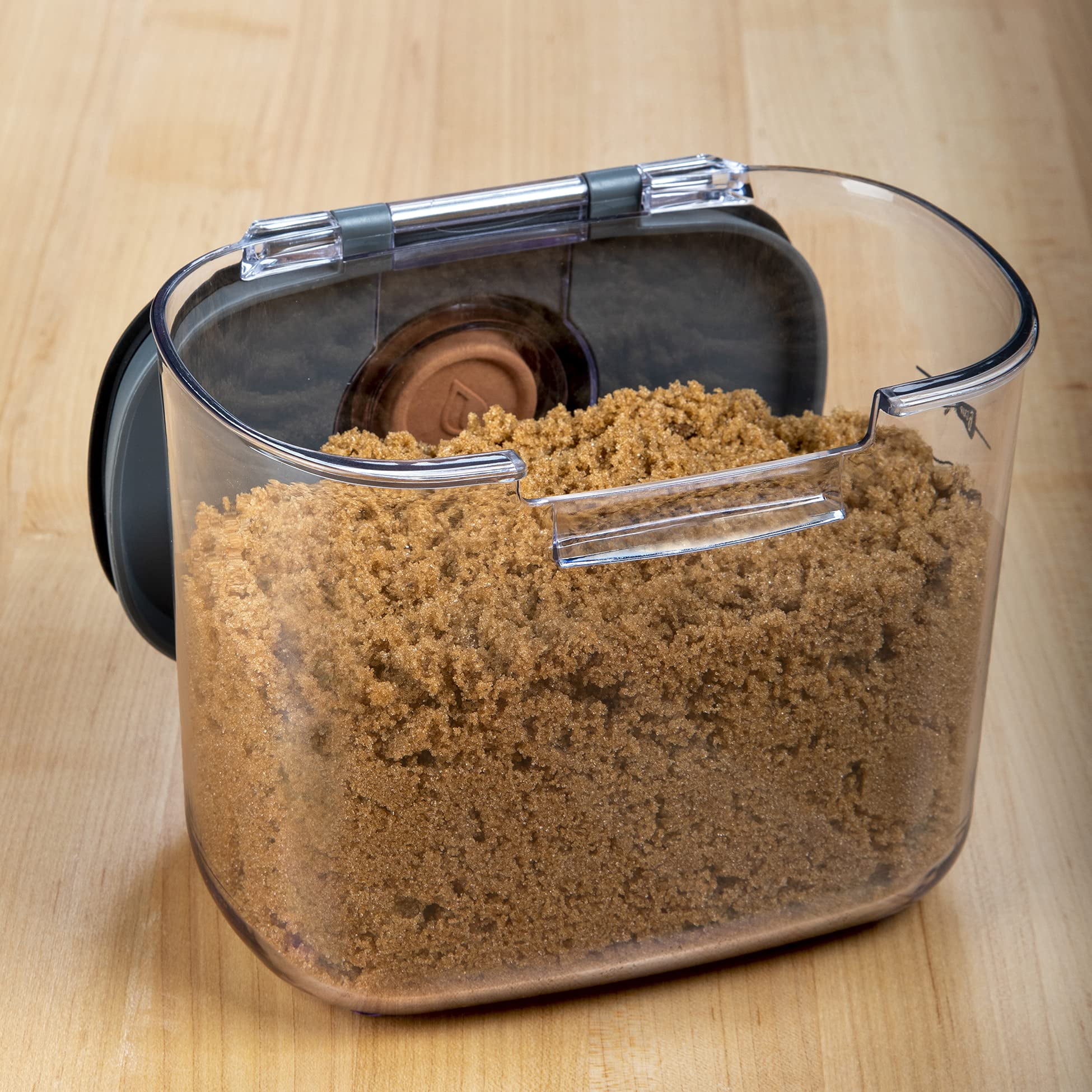 Progressive International ProKeeper+ Clear Plastic Airtight Food Baker's Kitchen Storage Organization Container Canister Set with Magnetic Accessories, 2- Piece Set (Brown Sugar 1.5-Quart)