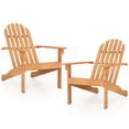 thumbnail image 1 of Costway 2 PCS Patio Adirondack Chair with Inclined Seat High Backrest for Porch Backyard, 1 of 9