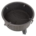 thumbnail image 4 of Pure Garden  26 Round Woven Metal Fire Pit with Cover - Antique Bronze, 4 of 5