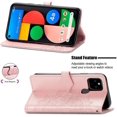 thumbnail image 3 of for Google Pixel 5A 5G Wallet Phone Case,Mandala Embossing PU Leather Phone Case with Credit Card Holder & Hand Strap Kickstand Flip Folio Closure Cover for Google Pixel 5A 5G MTL Rose Gold, 3 of 16