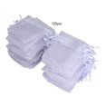 thumbnail image 1 of 100pcs Organza Drawstring Bags for Jewelry Wedding Candy Storage Bag (White), 1 of 8