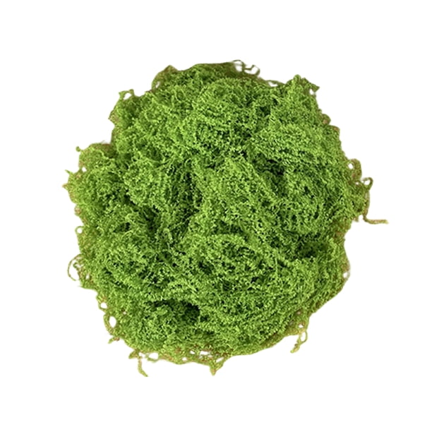 Musgo verde artificial de 30/100 g para manualidades, plantas de interior, jardines de hadas, centros de mesa, peceras, micropaisajes, musgo artificial decorativo.