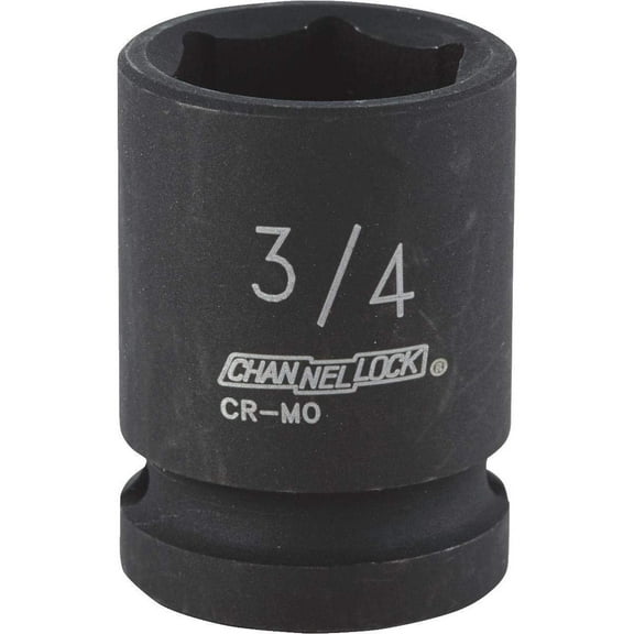 Channellock Impact Socket - 6-Point Shallow Standard - 1/2" Drive, 3/4"