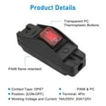 thumbnail image 5 of 2Pcs Inline Cord Switches with LED Indicators Dustproof Waterproof On/Off Large Current Inline Cable Rocker Switches, 5 of 8
