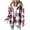 Coffee, variant on Women's Heavyweight Fleece Shacket Jackets with Hooded, Women's Flannel Hooded Plaid 2025 Shacket Thick Coat ,Women's Plus Dark Red,Size L