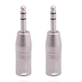 thumbnail image 3 of 2 Pcs 6.35mm 1/4 Inch Stereo Cable Trs To 3Pin Xlr Adapter Male To Male, 3 of 9