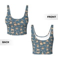 thumbnail image 5 of Picia French Bulldog Yoga Sports Bra for Women,Padded Strappy Sports Bras Medium Support Yoga Bra with Removable Cups,Running Yoga Bra-Large, 5 of 9