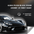 thumbnail image 6 of RockRose Piano Black Gloss Vinyl Wrap for Cars 2 IN x 30FT – Self Adhesive, Air Release, Anti-Wrinkle Design, 6 of 8